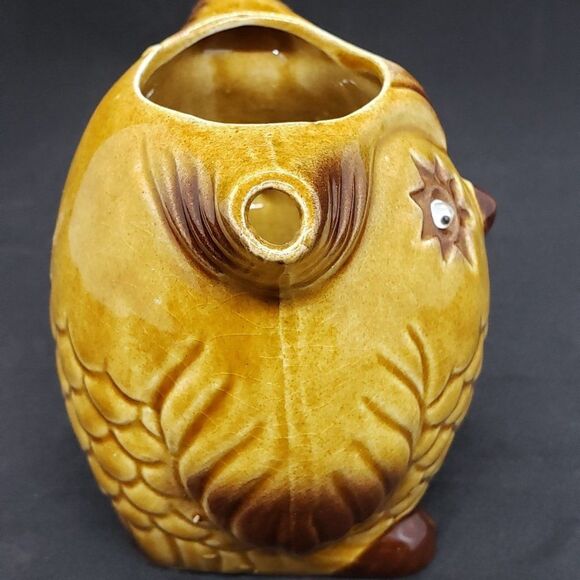 Ceramic Gold Owl Creamer and Salt & Pepper Set - Picture 3 of 14
